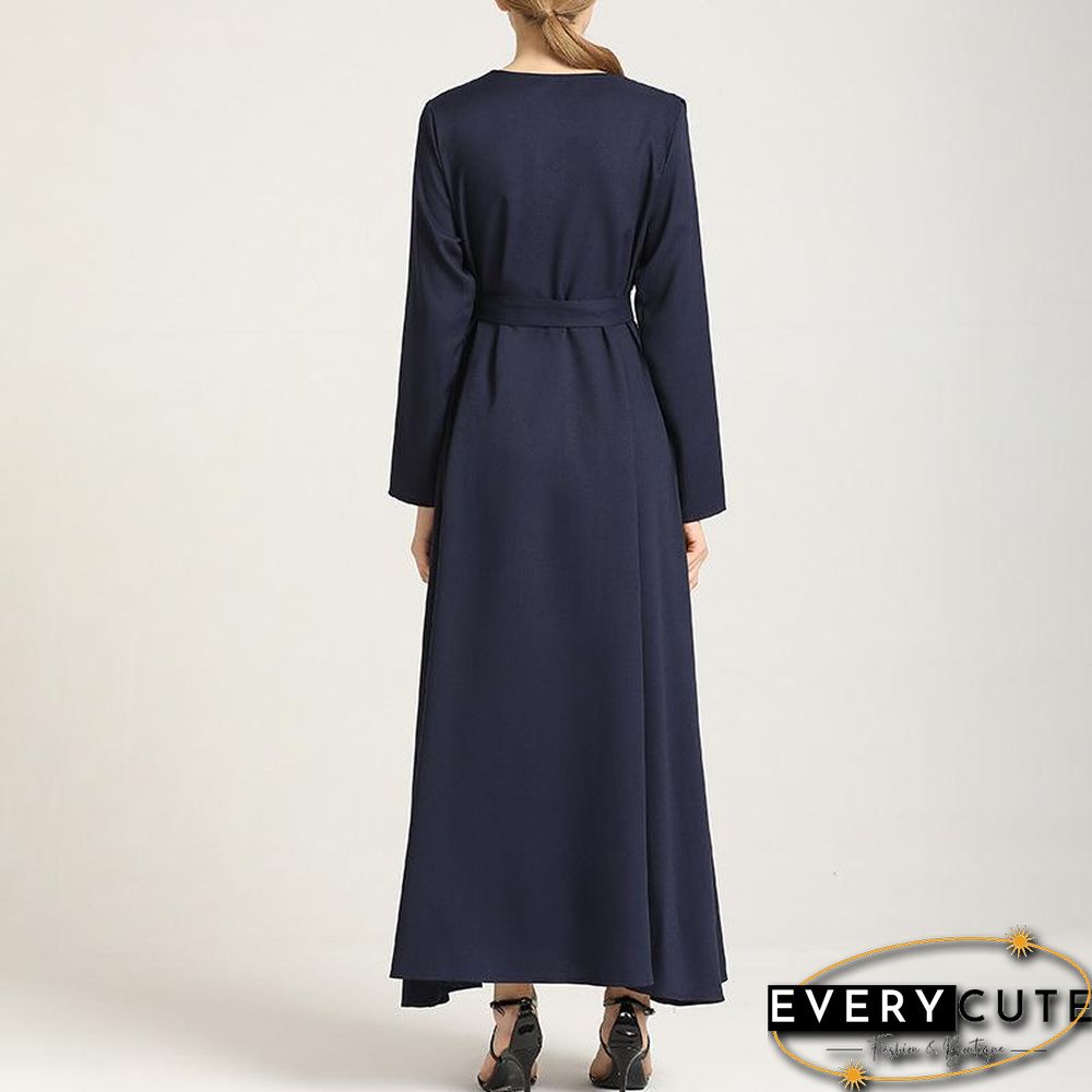 V-neck Robe Dress P16302