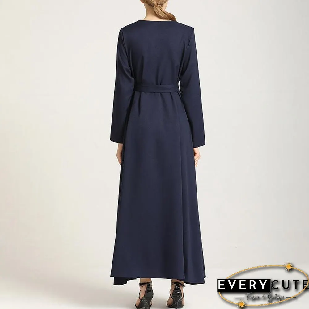 V-neck Robe Dress P16302