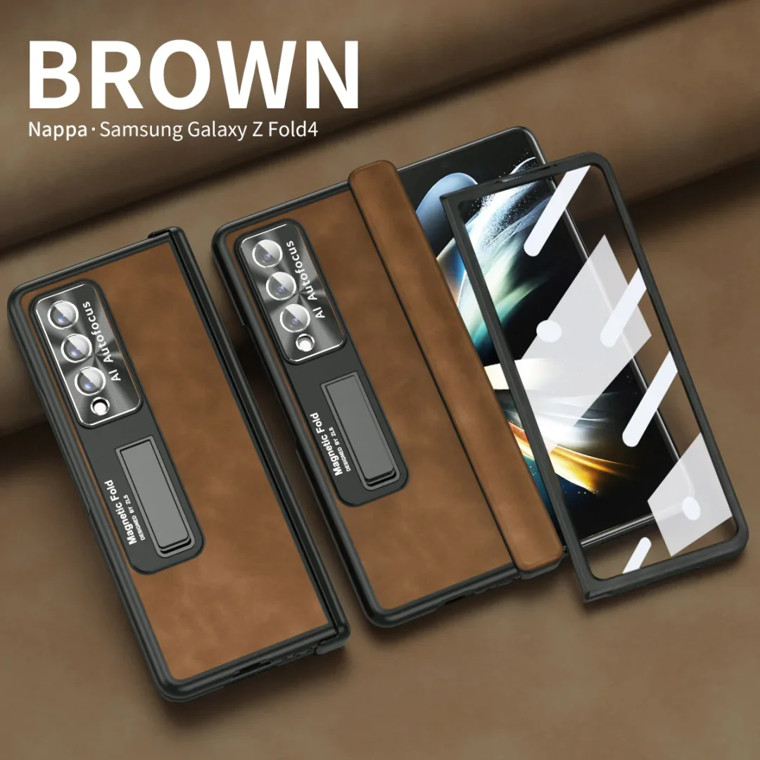Applicable To Samsung ZFold3/ZFold4 Magnetic Hinge Folding Protective Sleeve