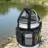 Fishing Bucket Organizer with Buckets Cover Ice Fishing Tackle Bag with Rod & Plier Holder Multi-Pockets for 5 Gallon Buckets Gear Accessories