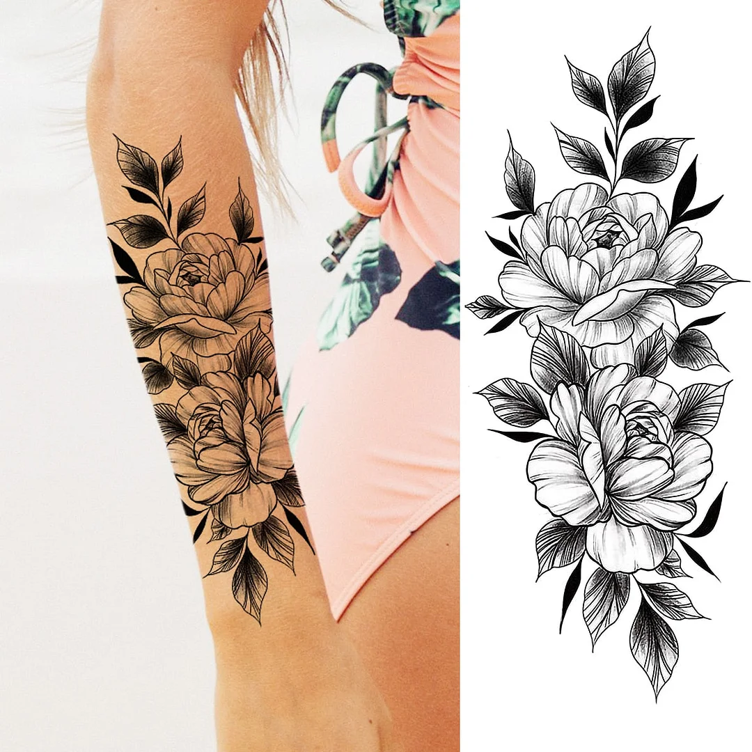 Realistic Snake Unique Forearm Temporary Tattoos For Men Adult Serpent Moon Fake Tattoo Waterproof Body Art Painting Tatoo Paper