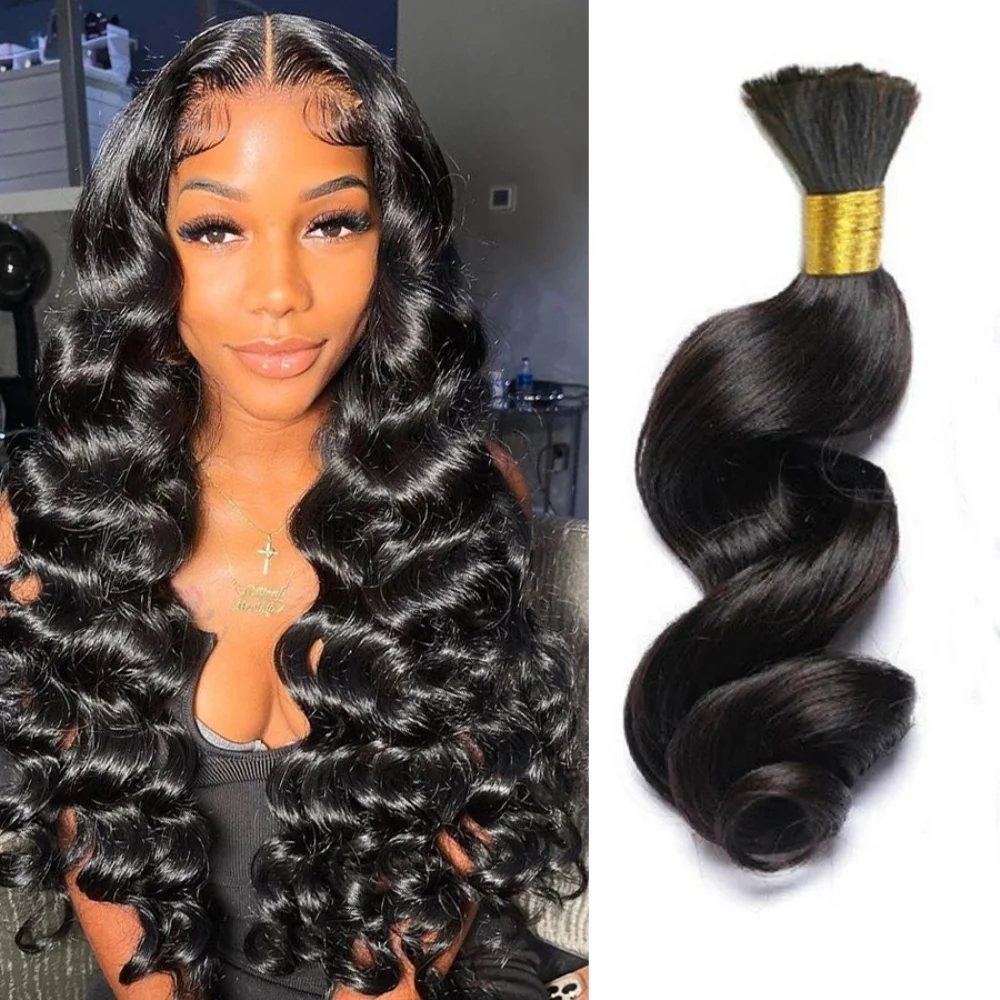 Loose Wave 12A Grade Human Hair Bulk 