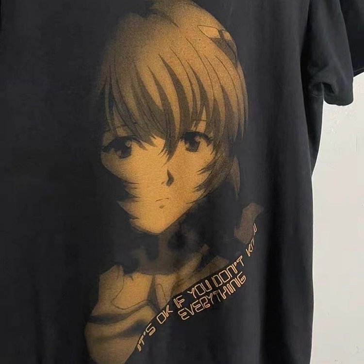 Pure Cotton Evangelion Ayanami Off Shoulder T-shirt weebmemes