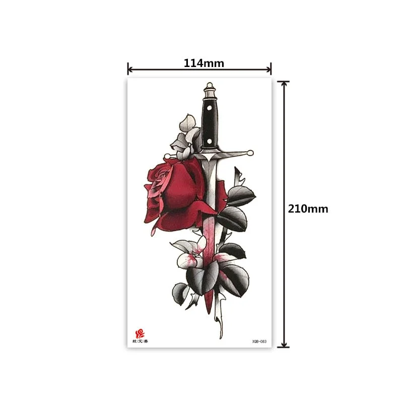 Half-arm waterproof tattoo stickers arm fierce wolf head animal arm lasting cross-border European and American tattoo stickers