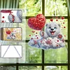 Diamond Painting Acrylic Cloud Heart White Bear Diamond Painting Art Pendants for Adults