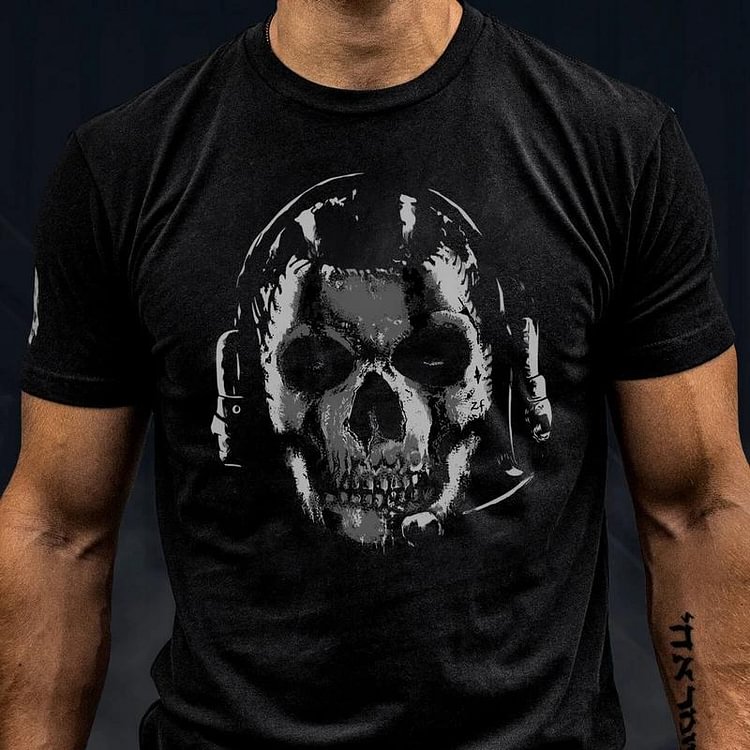 Men's loose printed casual T-shirt