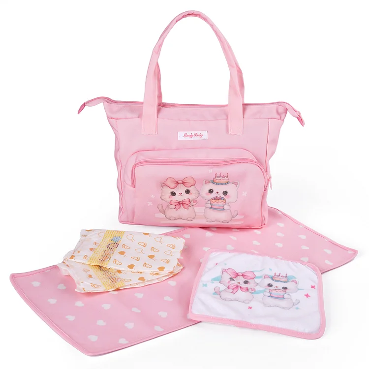 17"-22" Reborn Baby Doll Pink Diaper 5 Pcs Set Clothing Accessories