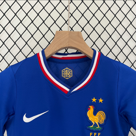 2024/2025 France Home Kids Kit Football Jersey Thai Quality