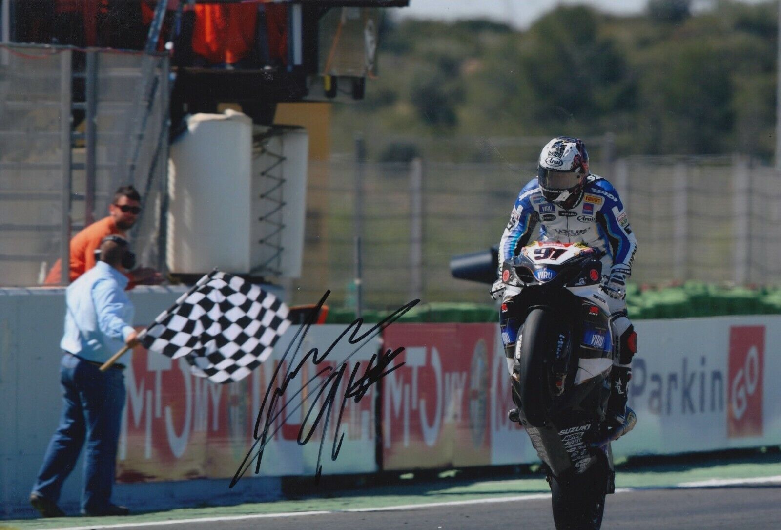 Leon Haslam Hand Signed 12x8 Photo Poster painting - MotoGP Autograph.