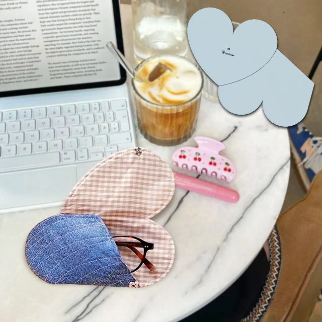 Simple & Easy Heart-Shaped Glasses Case Sewing Template - With Tutorial