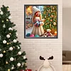 (40*40cm)Christmas Girl - Full Round Drill Diamond Painting