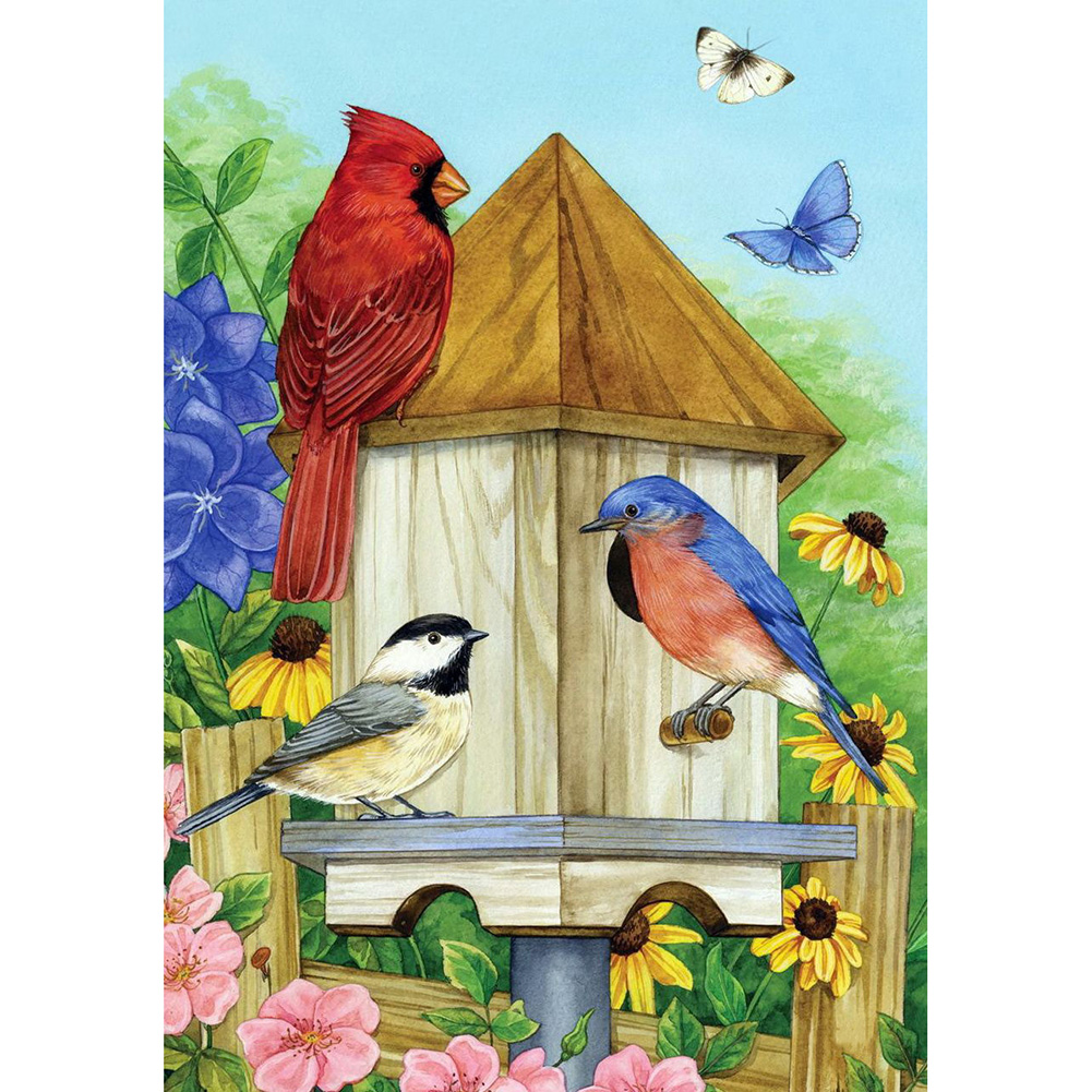 

30*40CM - Round Drill Diamond Painting - Birds, 501 Original