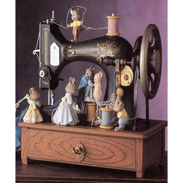 Peinture par numéro - peinture à l’huile - machine à coudre (40*50cm)