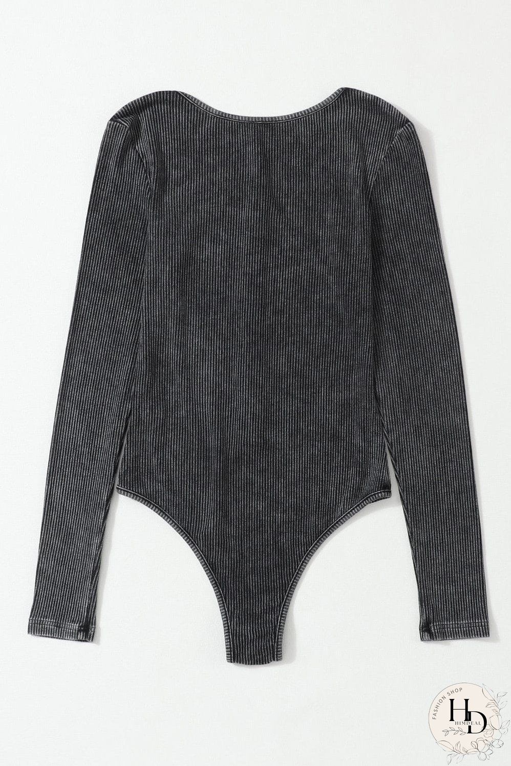 Women's Fashionable Ribbed Knit Henley