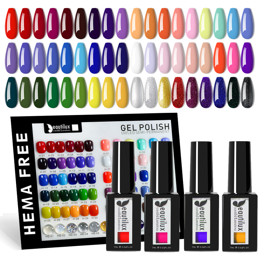 72 PCS x 7ml HEMA & TPO FREE NAIL GEL POLISH WITH PALLETE