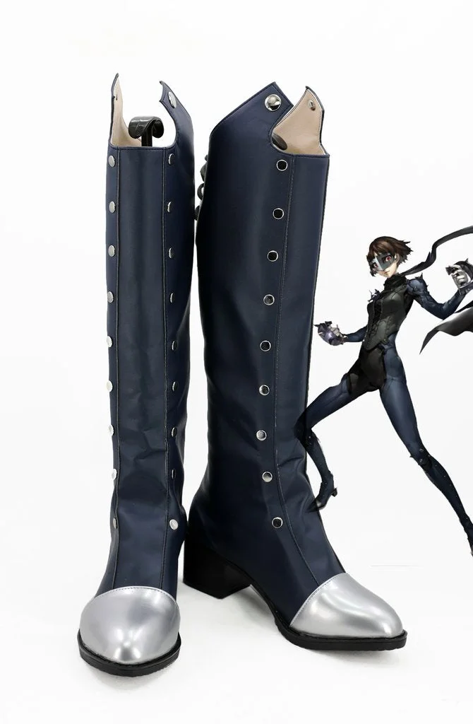 P5 Persona 5 Makoto Niijima Cosplay Shoes Boots