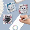 uk.everydayedeals 6Pcs DIY Diamond Painting Greeting Card - Owl Cat