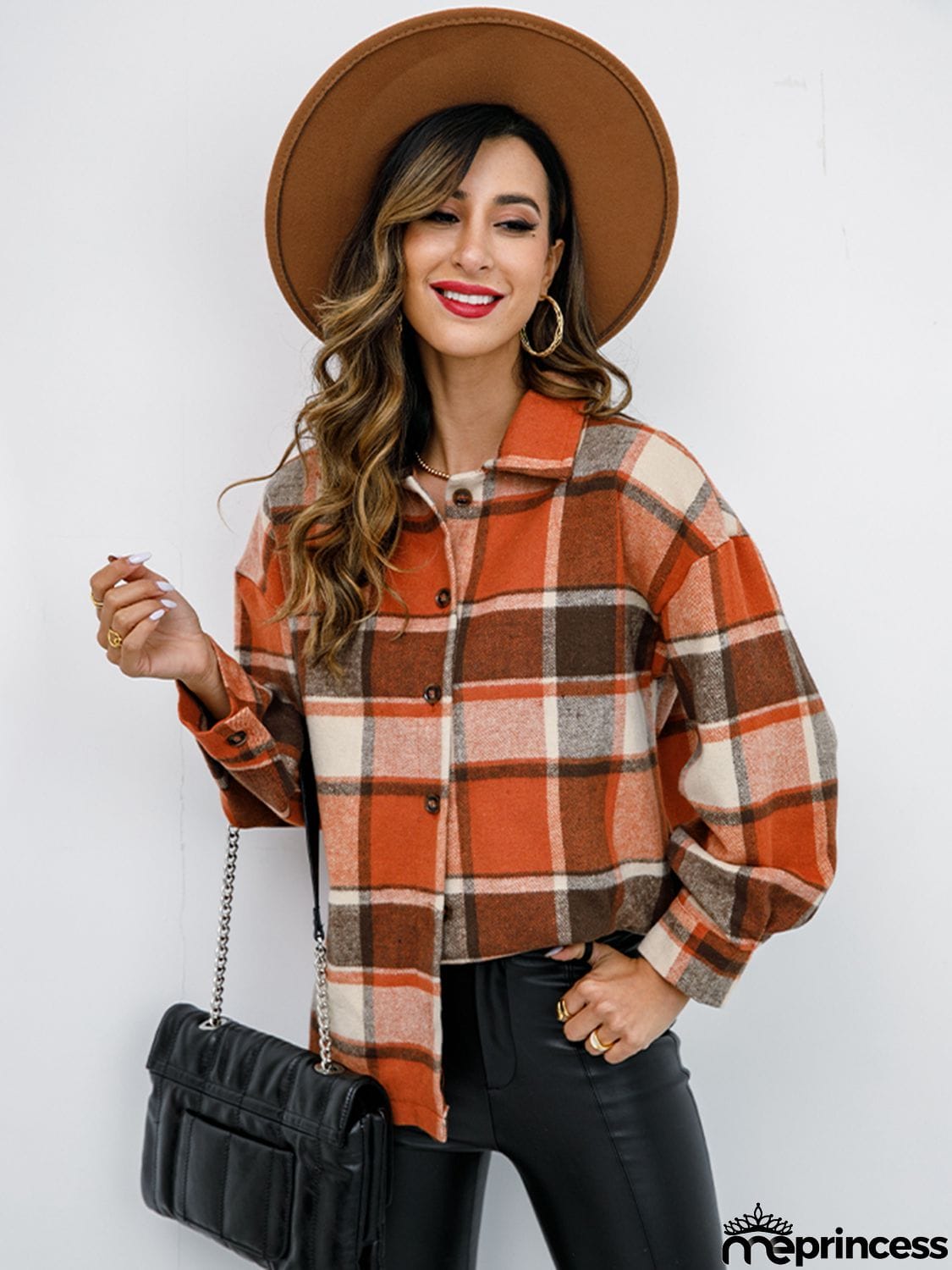 Plaid Button-Down Jacket