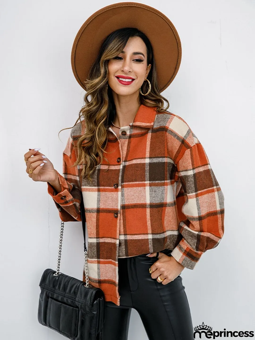 Plaid Button-Down Jacket