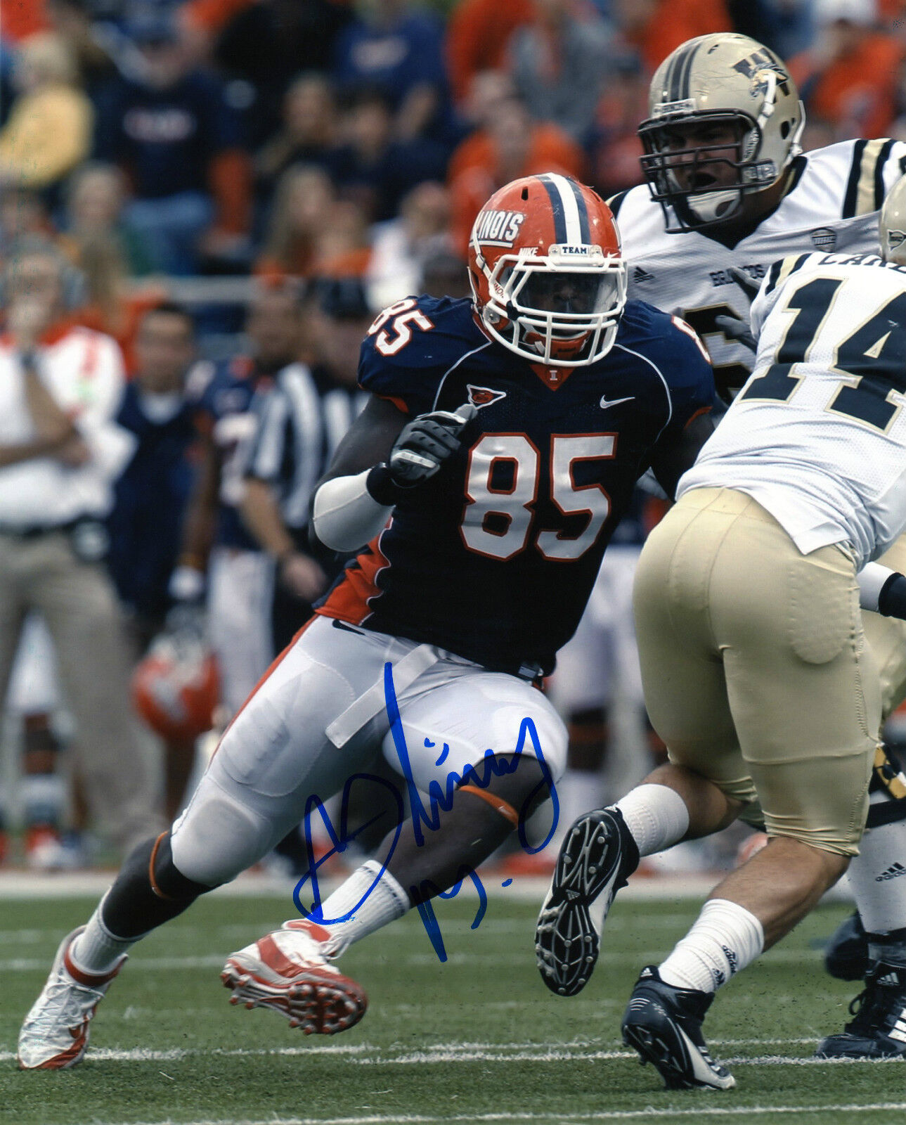 Whitney Mercilus auto signed 8x10 autographed football Photo Poster painting Illinois Texans