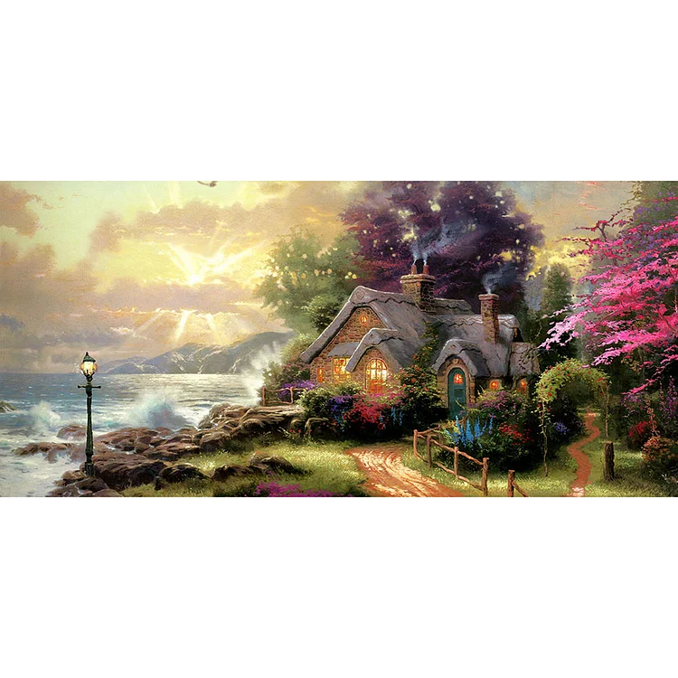 Mountain Scenery  Full Round Diamond Painting 80*40cm