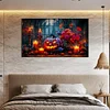 (70*40cm)Halloween Pumpkin Lantern - Full Round Drill Diamond Painting