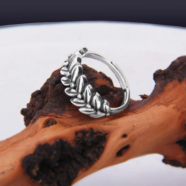 Sterling Silver Peaceful Wheat Rings