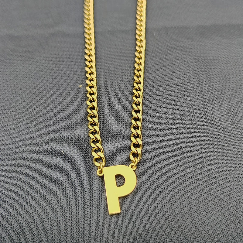 Minimalist Classic Style Letter 304 Stainless Steel Hollow Out Men’s Pendant Necklace