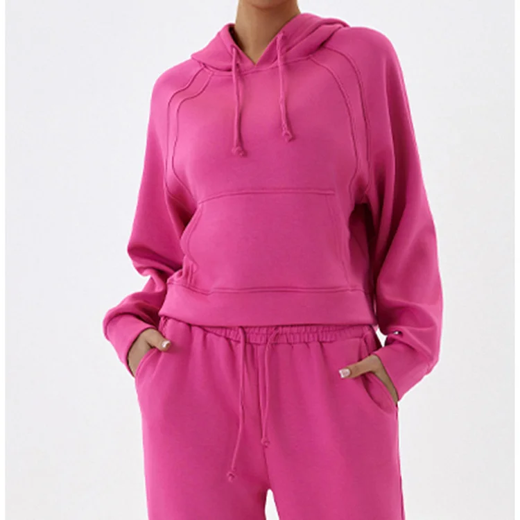PASUXI Bulk Order Customizable Sports Hooded Sweatshirt Wide-Leg Joggers Gym Running Tracksuit huanwei