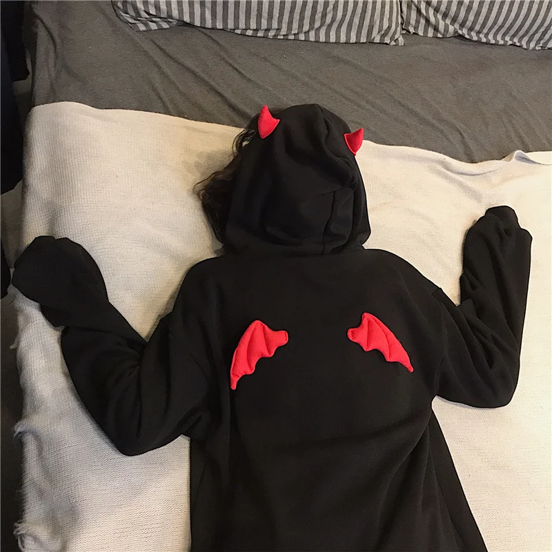 Uveng Uveng Autumn / Winter Hoodie Ins Hikhara Night Wind Plus Velvet Hooded Top Loose Plus Size Korean Coat Women's Wear