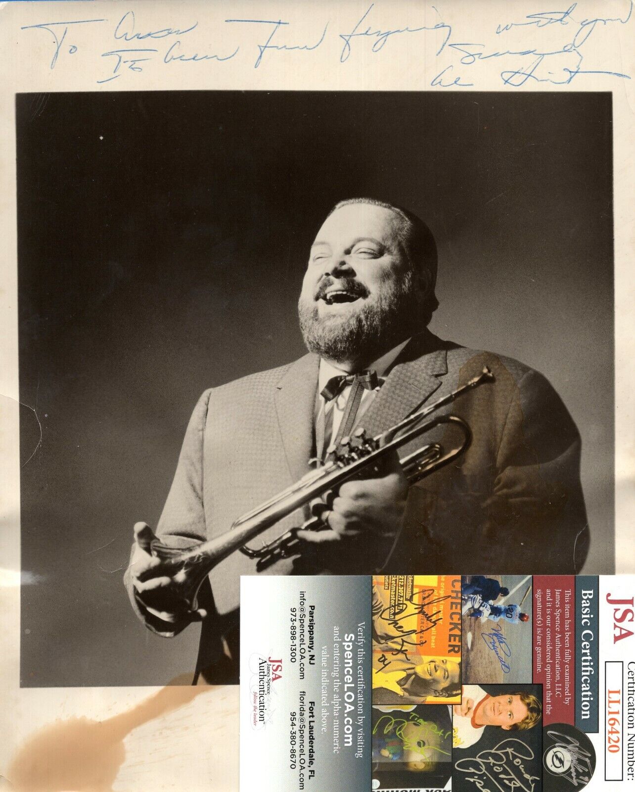 Al Hirt Jazz Musician Hand Signed Autograph 8x10 Vintage Photo Poster painting with JSA COA