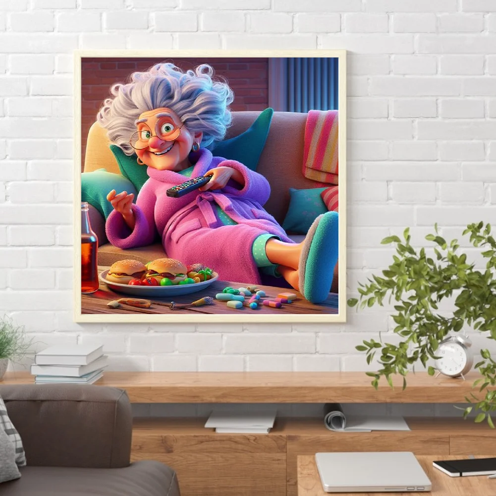 Diamond Painting - Full Round Drill - Grandma(Canvas|30*30cm)