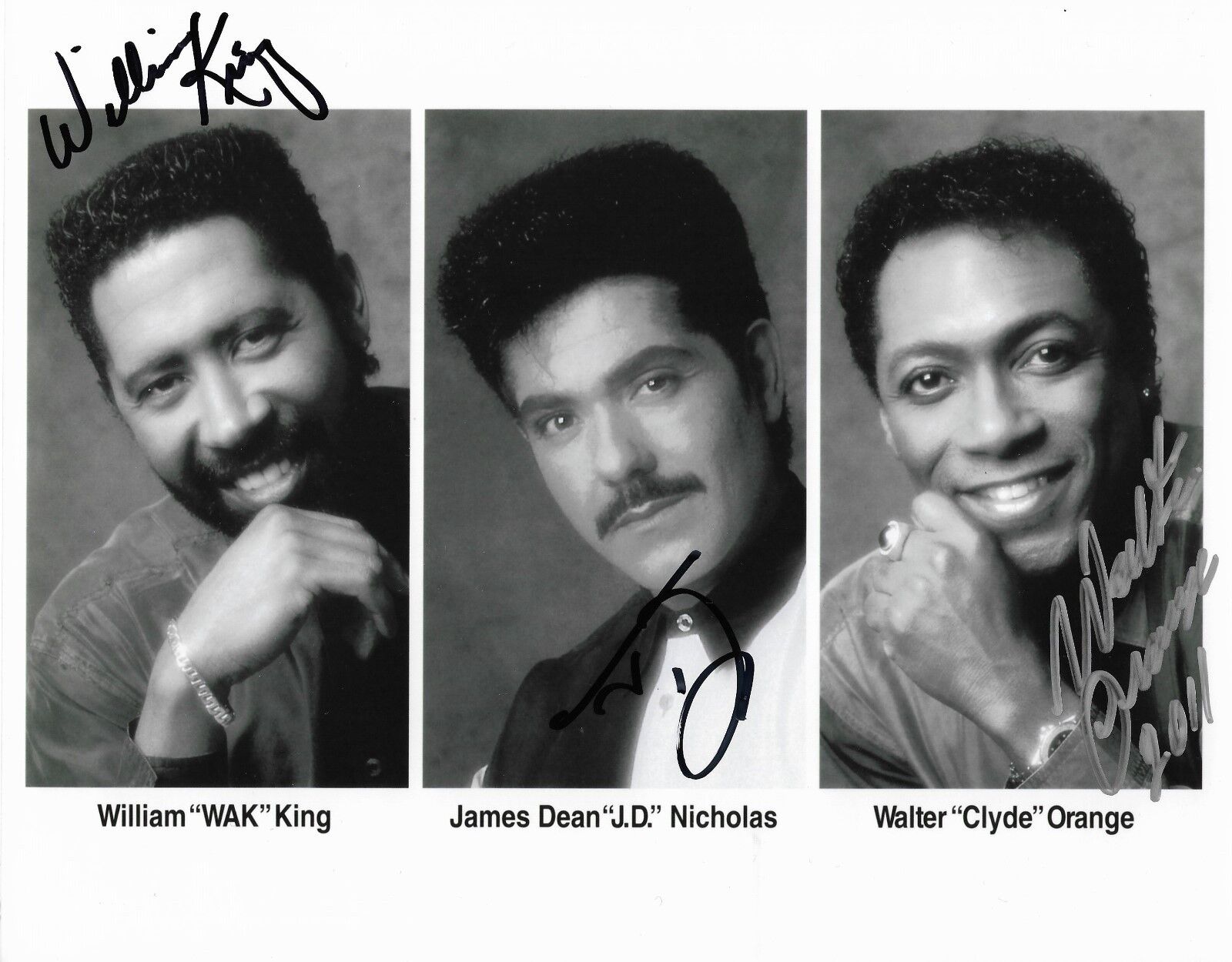 Commodores REAL hand SIGNED 8x10 Photo Poster painting #4 COA Autographed by 3 members