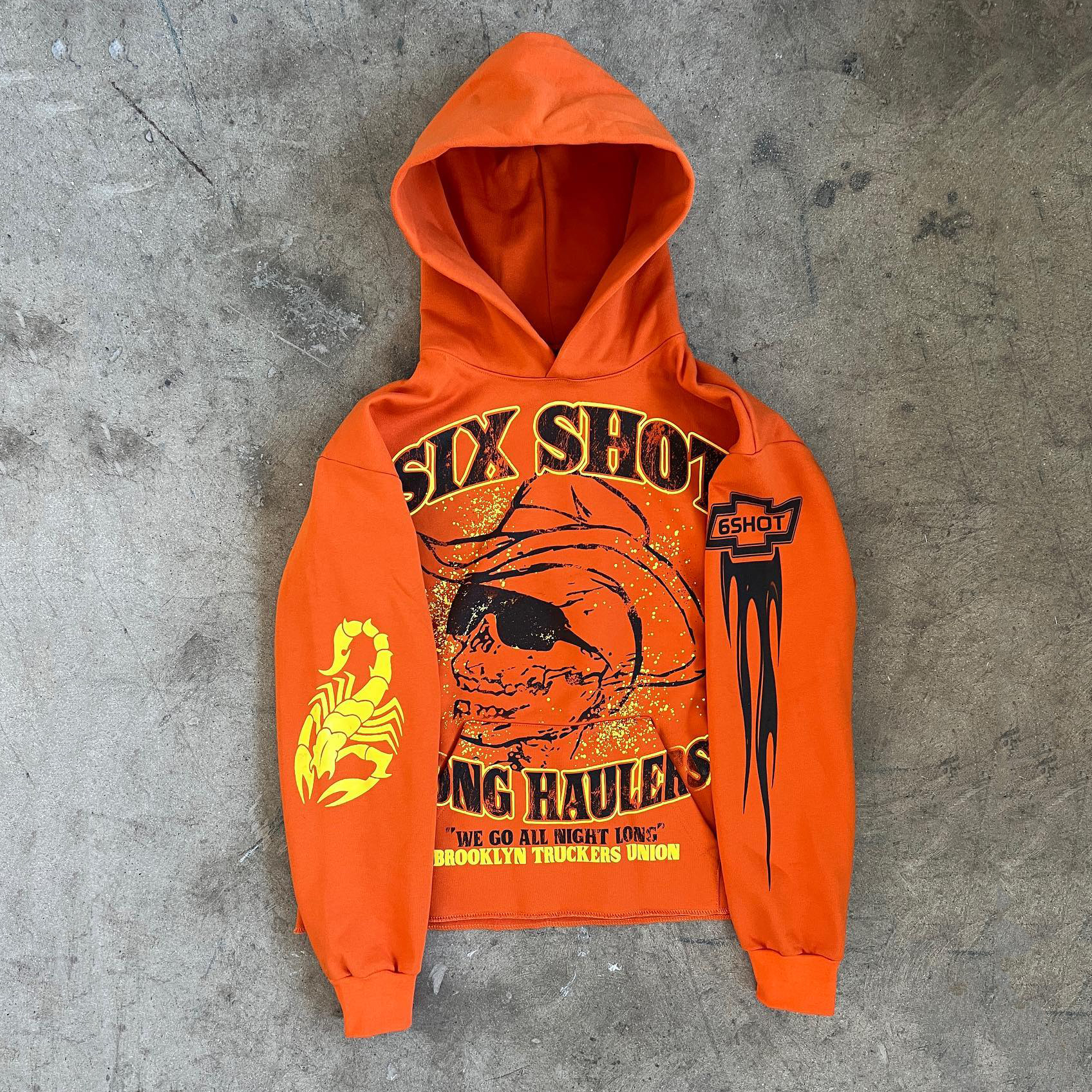 Hip-Hop Denim Print Hoodie