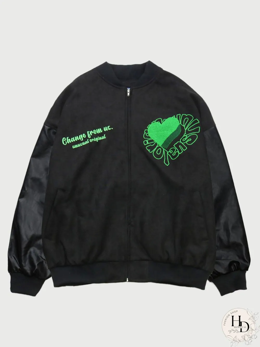 Heart Letter Embroidered Jacket