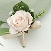 10PCS Bridal Groom Guests Wedding Catering Rose Corsage Boutonniere Wrist Artificial Flower Bouquets