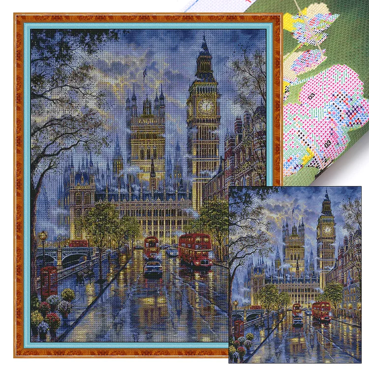 【Fairy Brand】London Impression Of Big Ben(75*95CM)14CT Stamped Cross Stitch gbfke