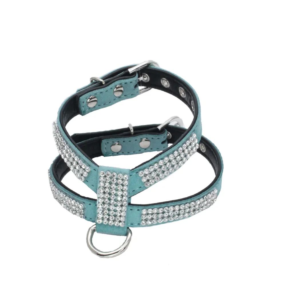Cat Dog Harness Leash Adjustable / Retractable Sequins Vest PU Leather