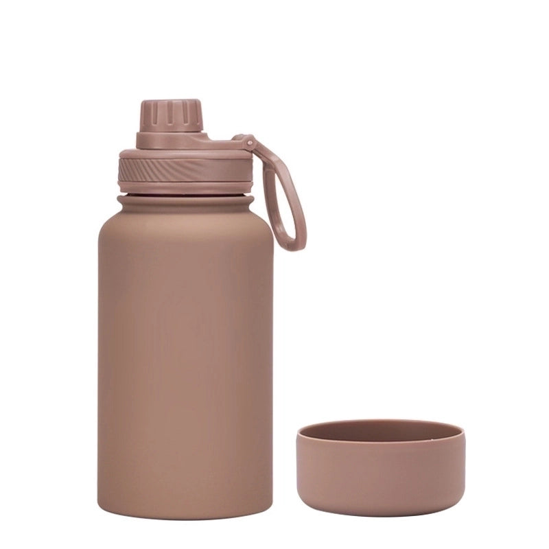 Casual Solid Color Stainless Steel Silica Gel Water Bottles 1 Piece
