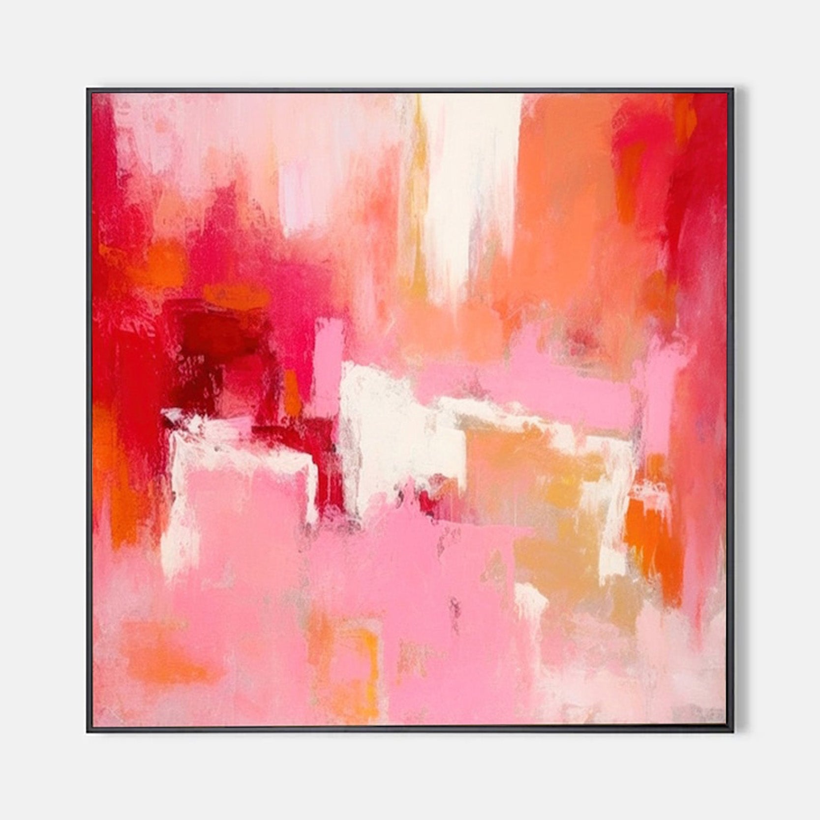 Arabelart AR282 Handmade Hot Pink Canvas oil painting