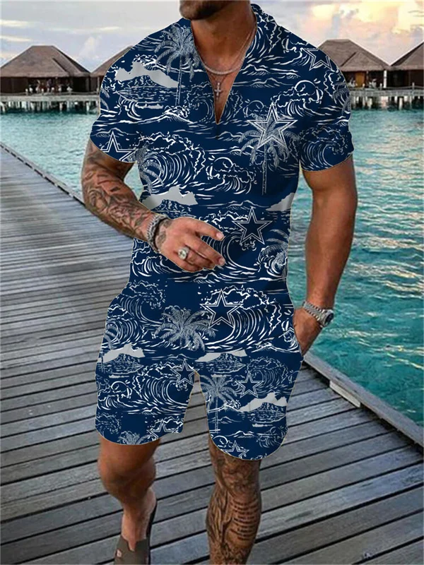 Dallas Cowboys Hawaiian Shirt, Beach Shorts for Men