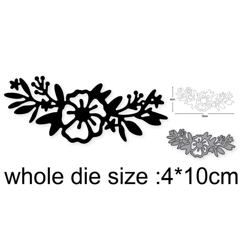 Craft Metal Cutting Dies Cut Die Mold Wildflower Flower Leaf Decoration Scrapbooking Dies Knife Mould Blade Punch Stencils Dies