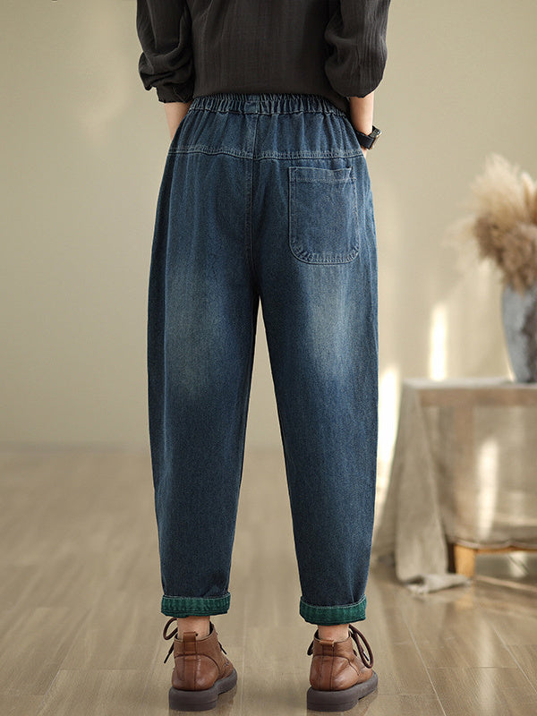 Women Half Sleeve V-neck Solid Color Dress