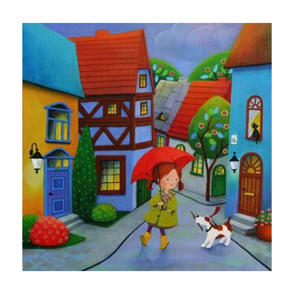 

Block Girl - Round Drill Diamond Painting - 30*30CM, 501 Original