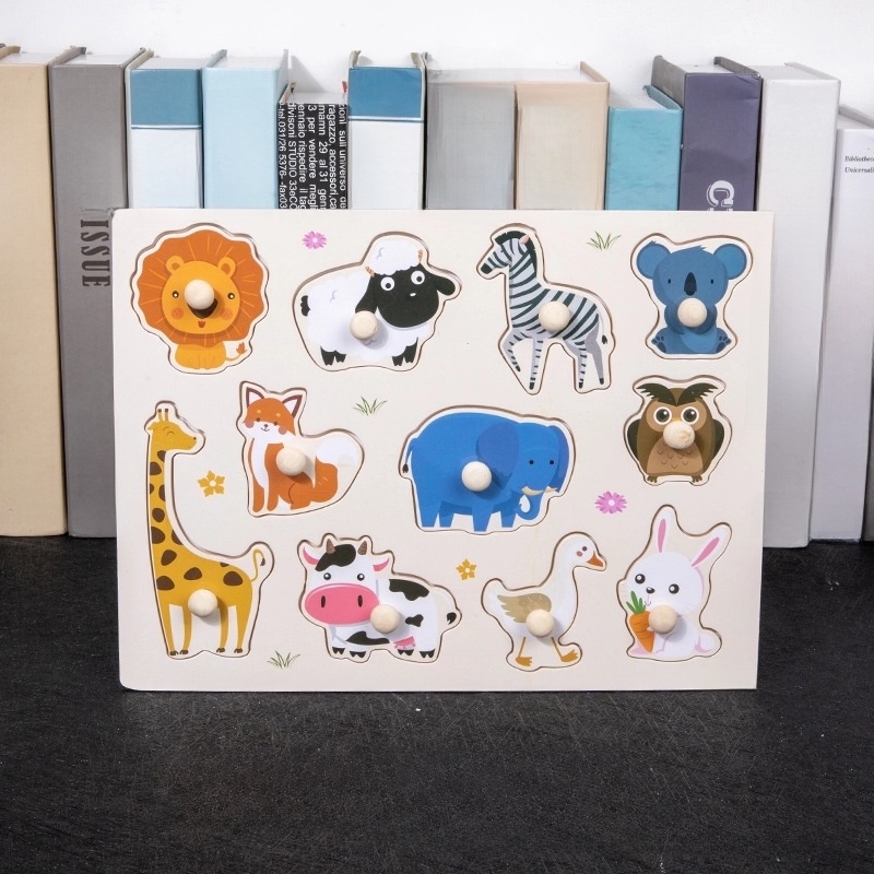 Children ‘s Education Wooden Toys Numbers Alphabet Fruit Intelligence Building Blocks 1 Set