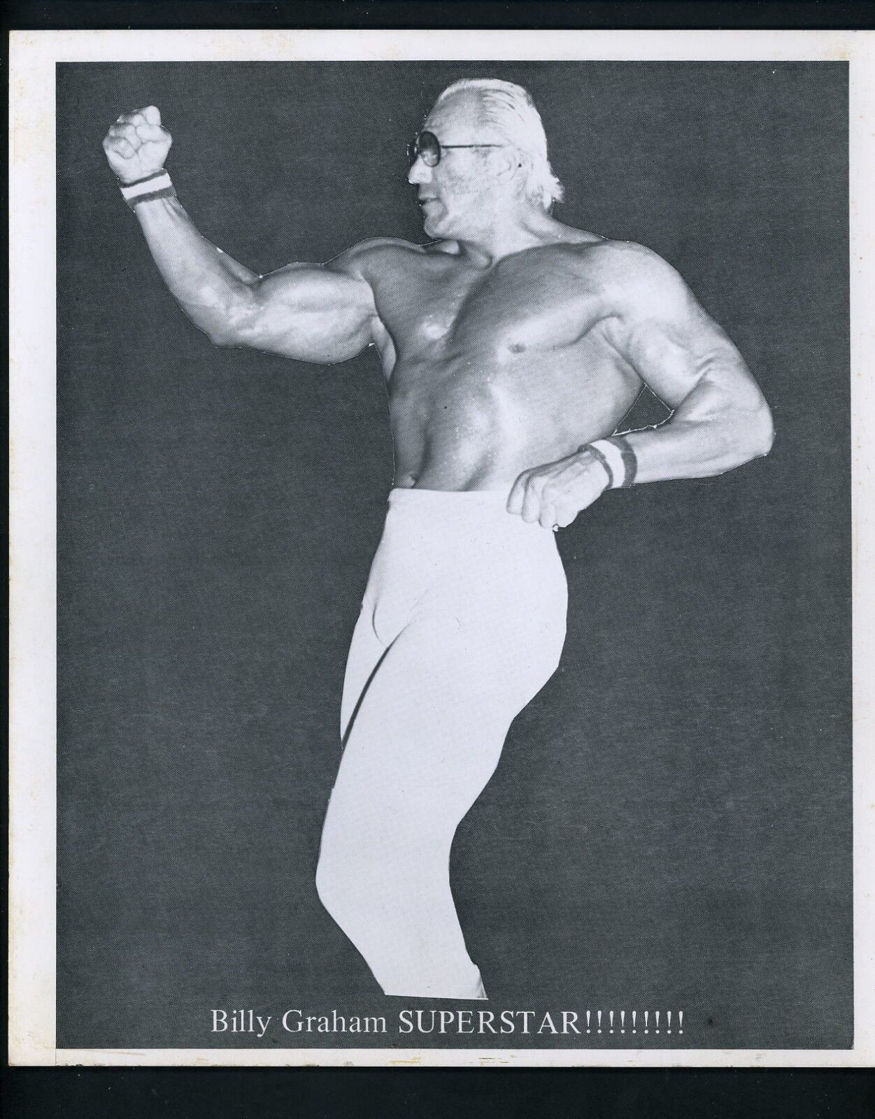 Billy Graham Superstar Wrestling Champion circa 1970's Promo Photo Poster painting Wrestler