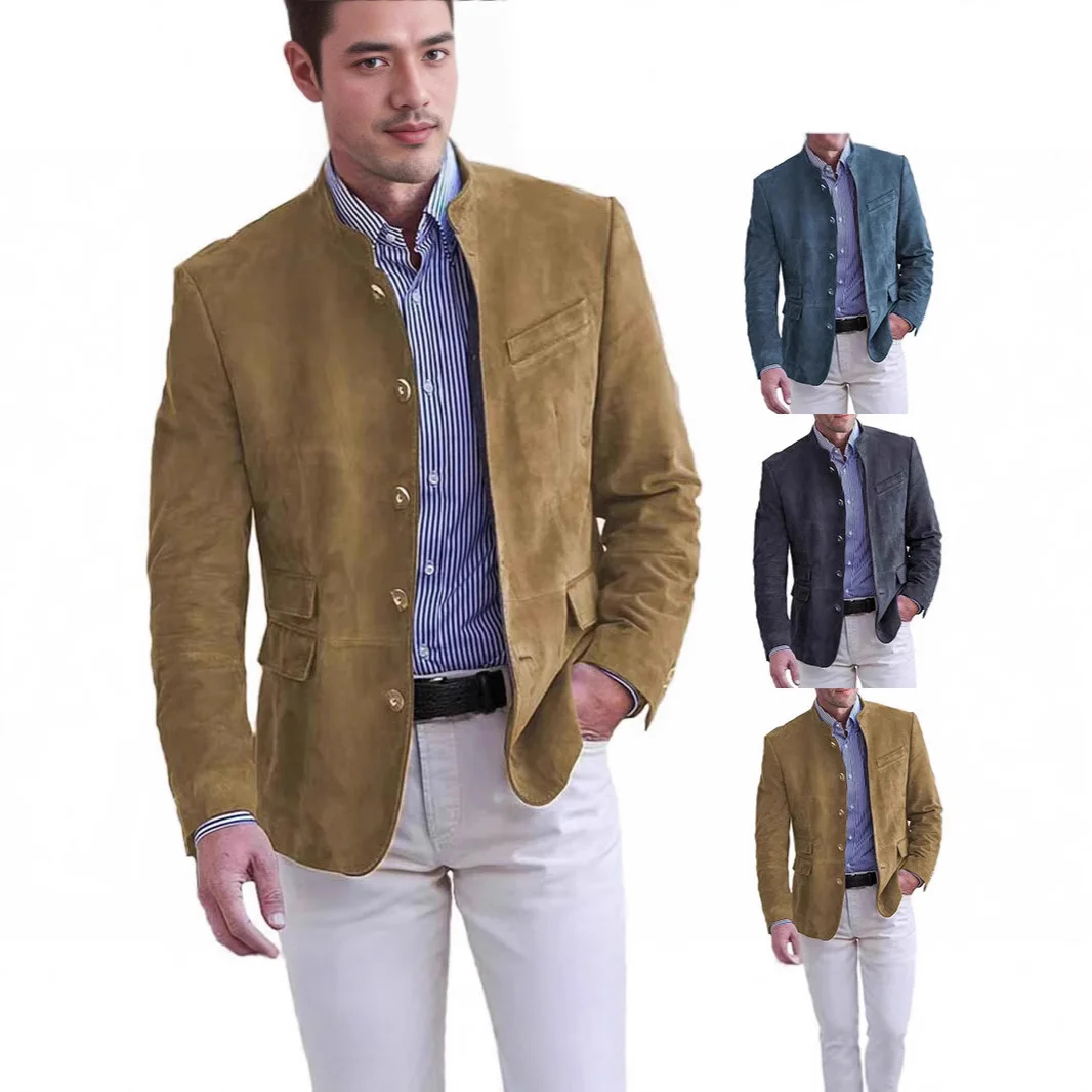 Nigikala Nigikala Autumn And Winter Men's Casual Suit Jacket Men's Corduroy Retro Suit Top