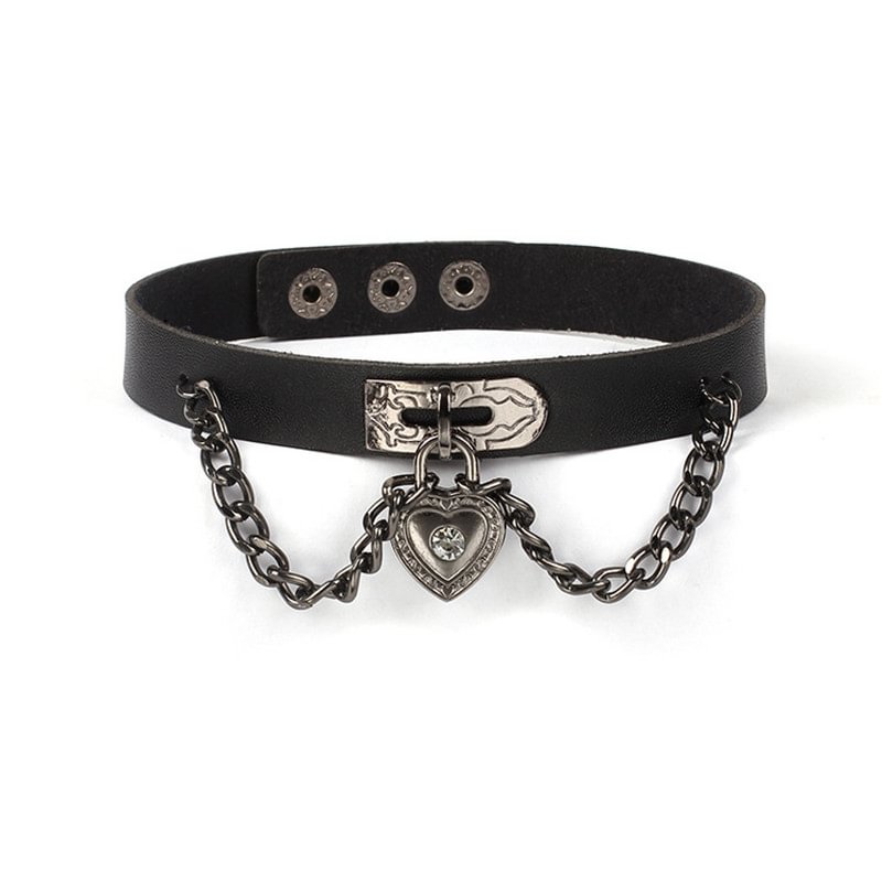 Minnieskull Vintage Black Leather Comfortable Clavicle Necklace - Minnieskull