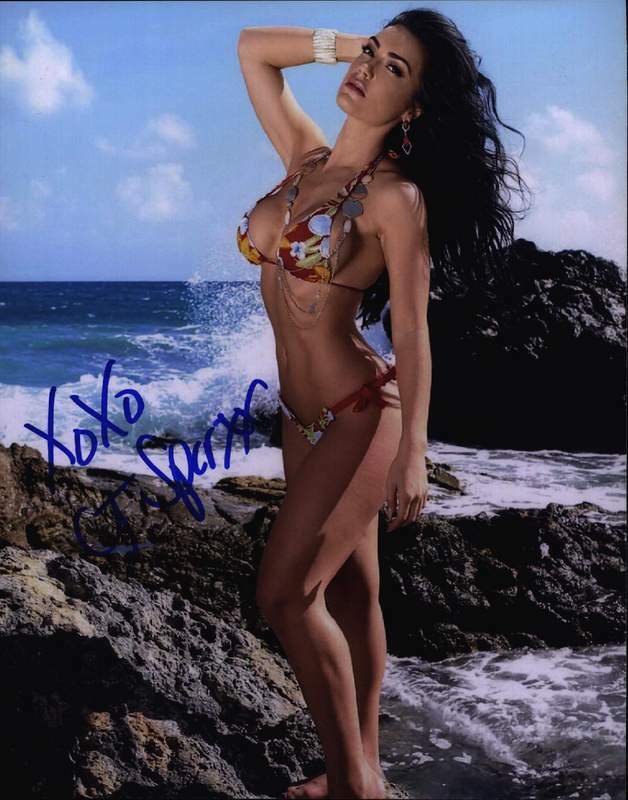 Playboy Bunny Cj Sparxx signed sexy 8x10 Photo Poster painting -PROOF- -CERTIFICATE- (B0006)