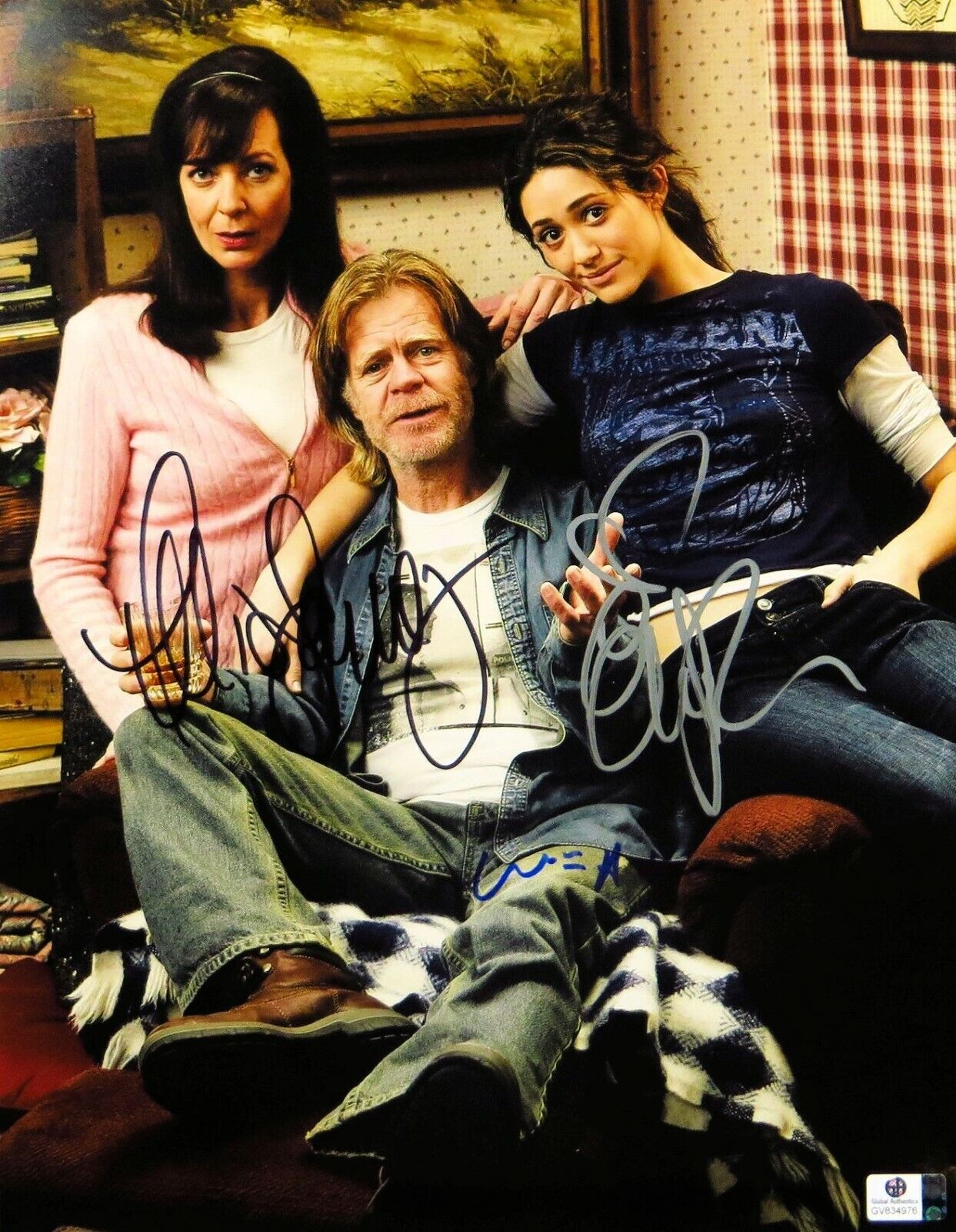 William H Macy Rossum Janney Signed Autographed 11X14 Photo Poster painting Shameless GV834976